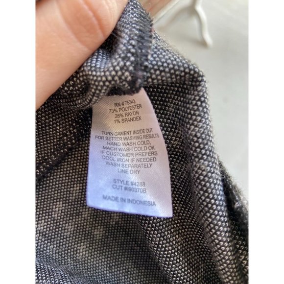 Lucy & Laurel Dress Sheath Plaid Collared Black Grey 4 - Picture 7 of 7